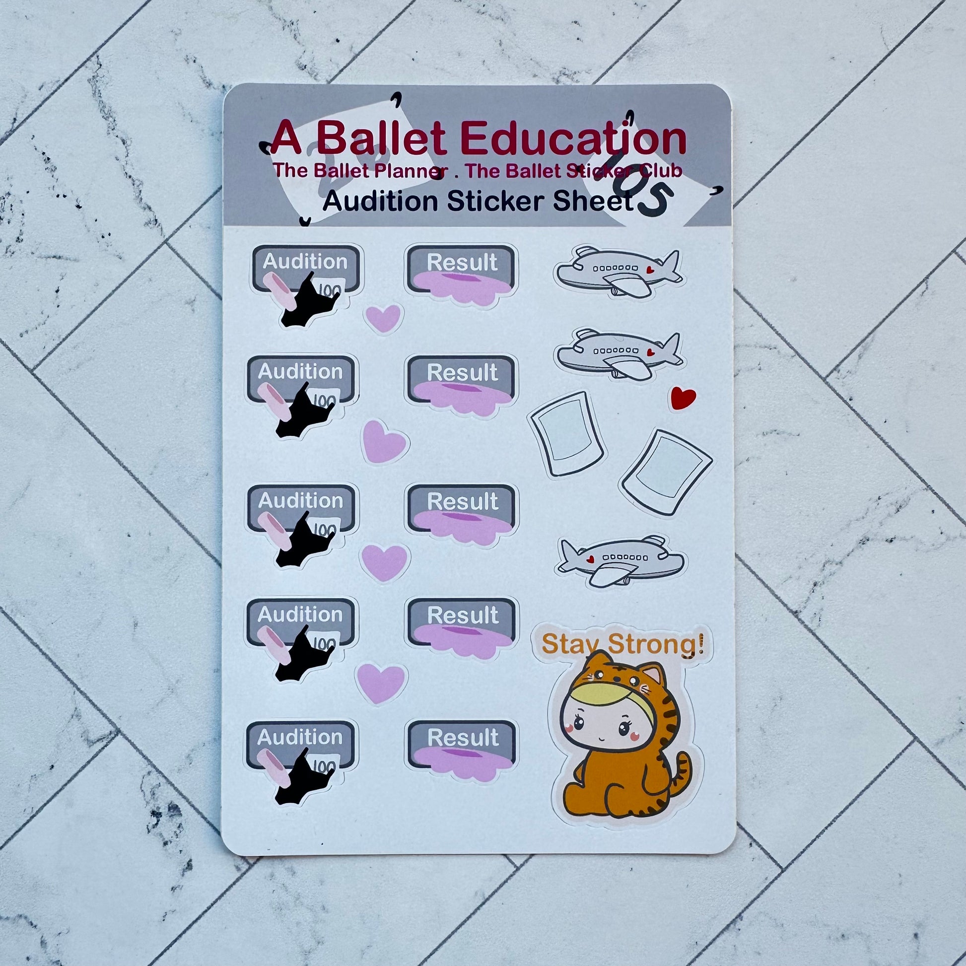 Audition Sticker Sheet