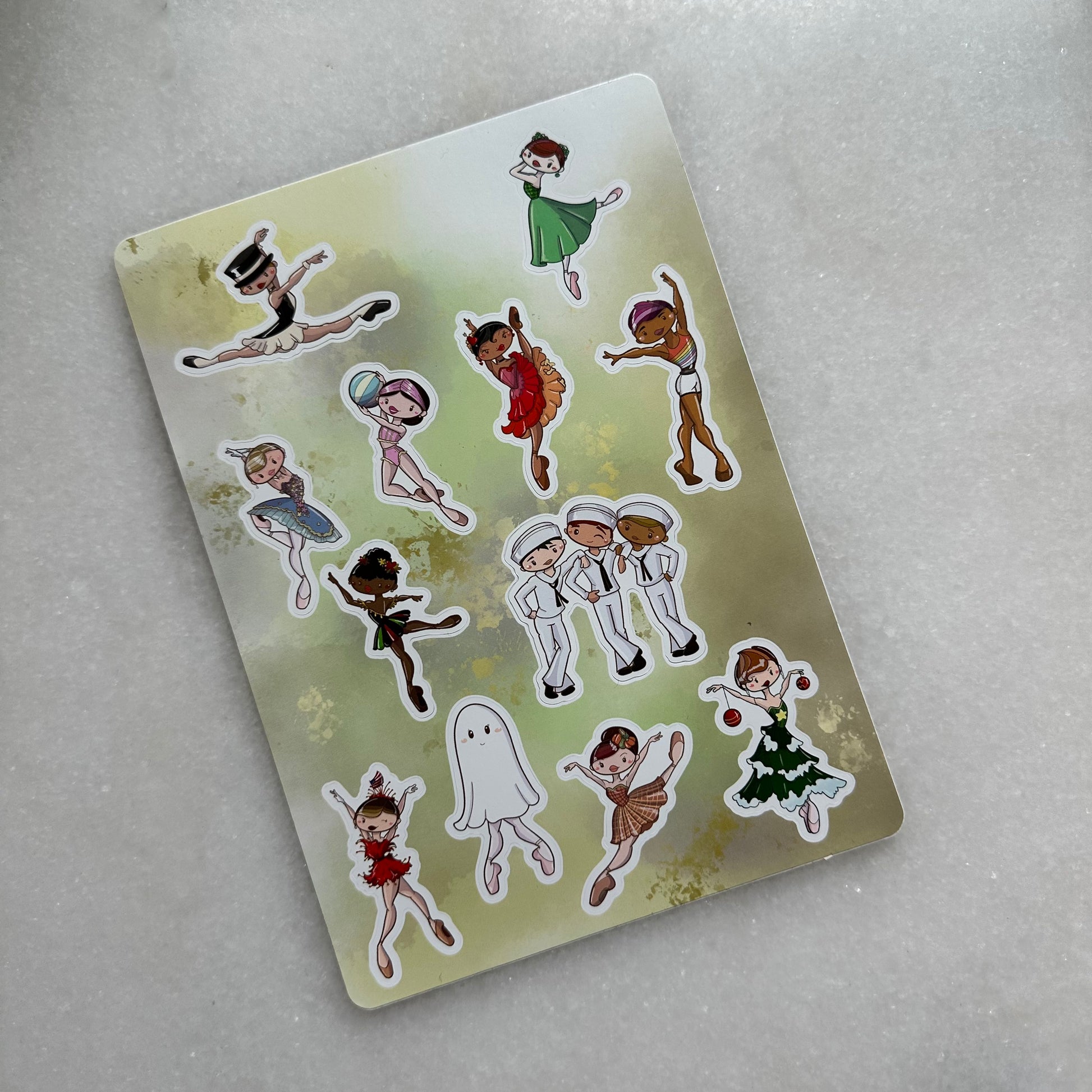 Ballet Holiday Sticker Sheet