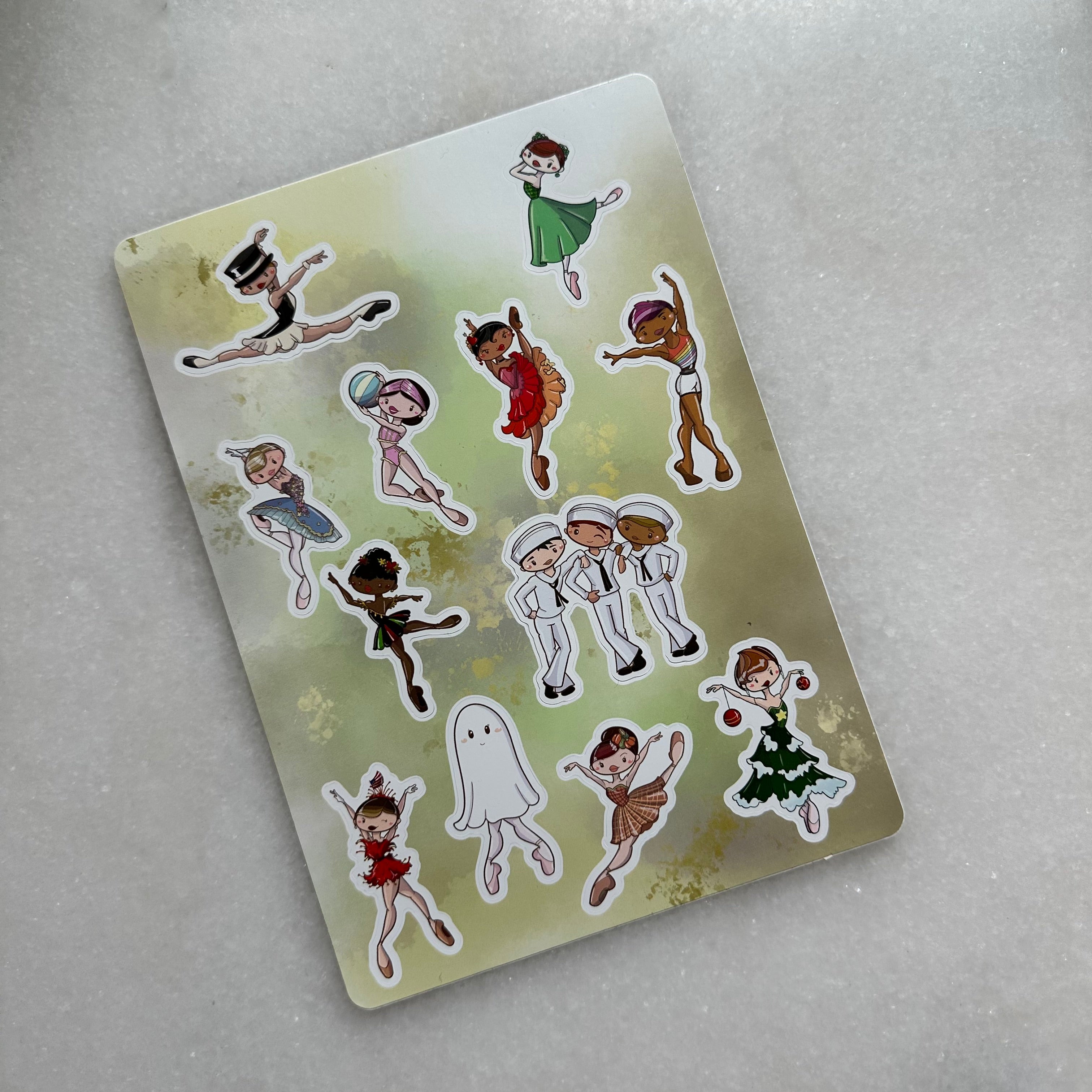 Ballet Holiday Sticker Sheet
