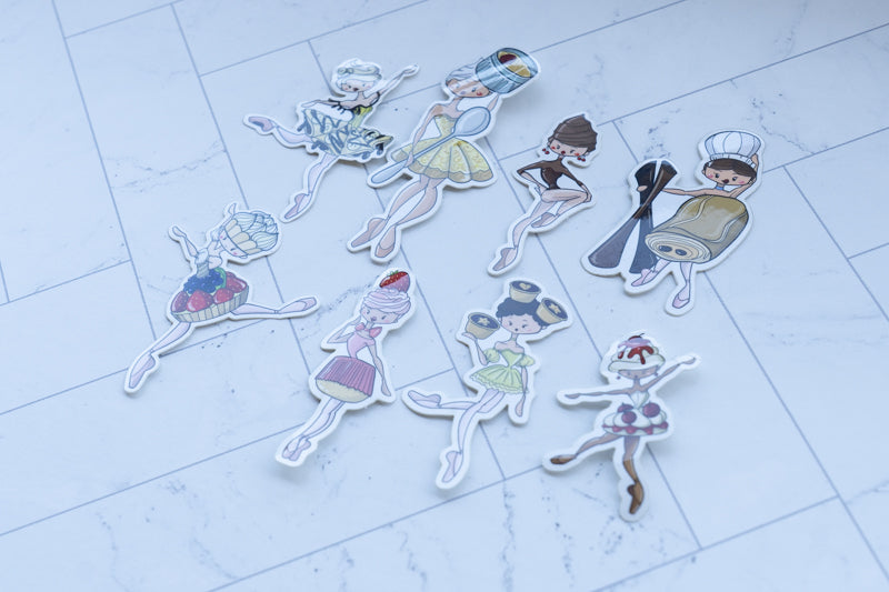 Ballerina Dessert Stickers