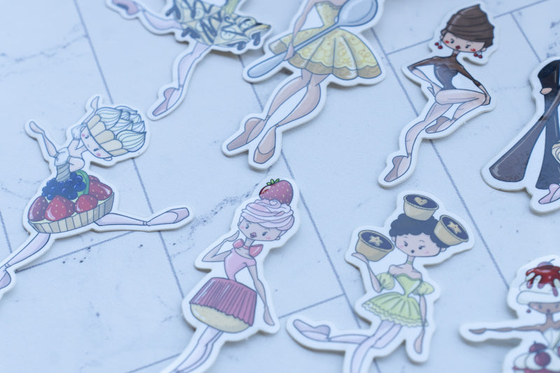 Ballerina Dessert Stickers