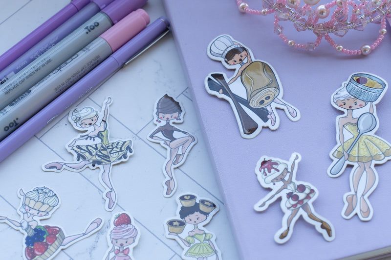 Ballerina Dessert Stickers