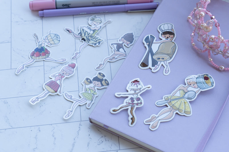 Ballerina Dessert Stickers