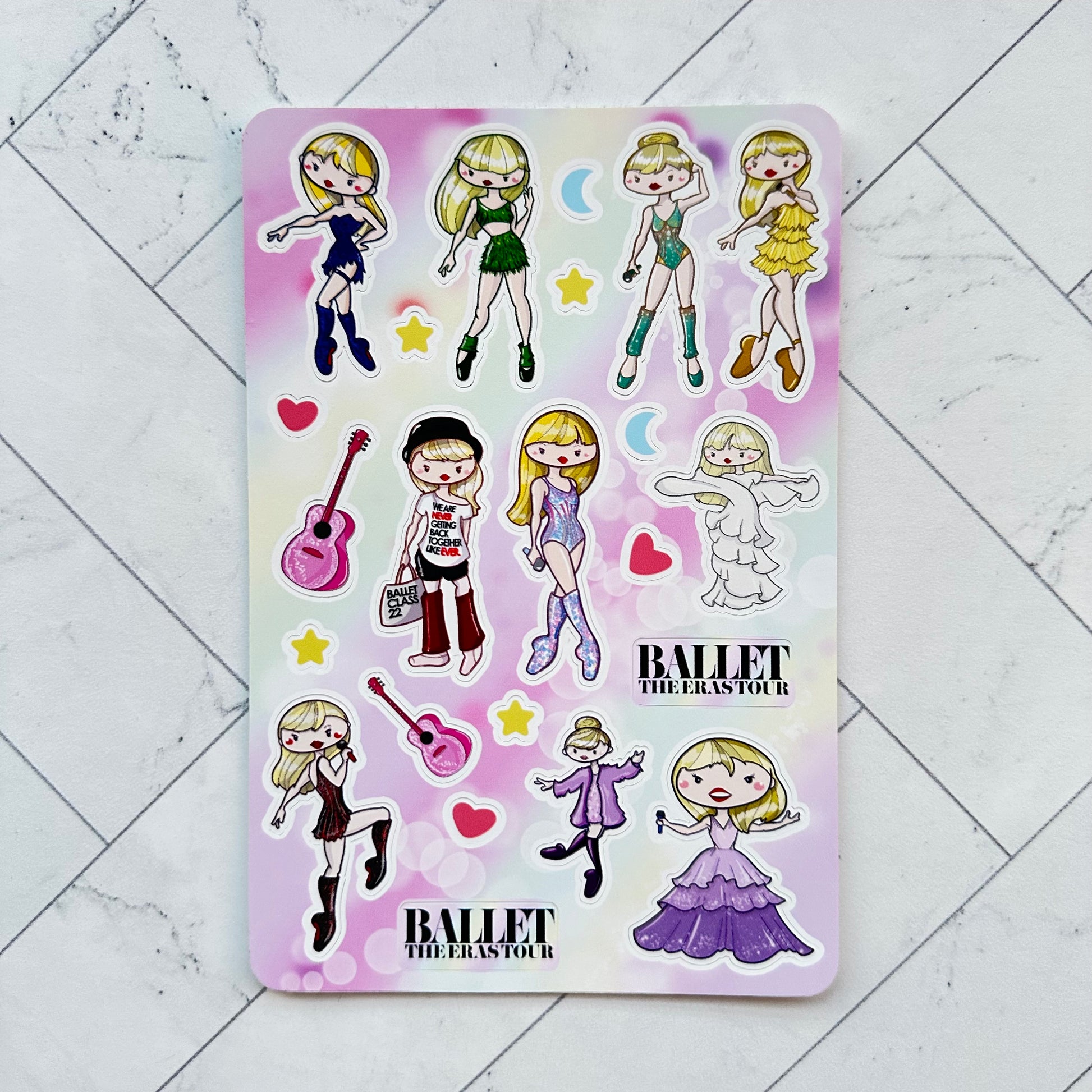 The Ballet Eras Sticker Sheet