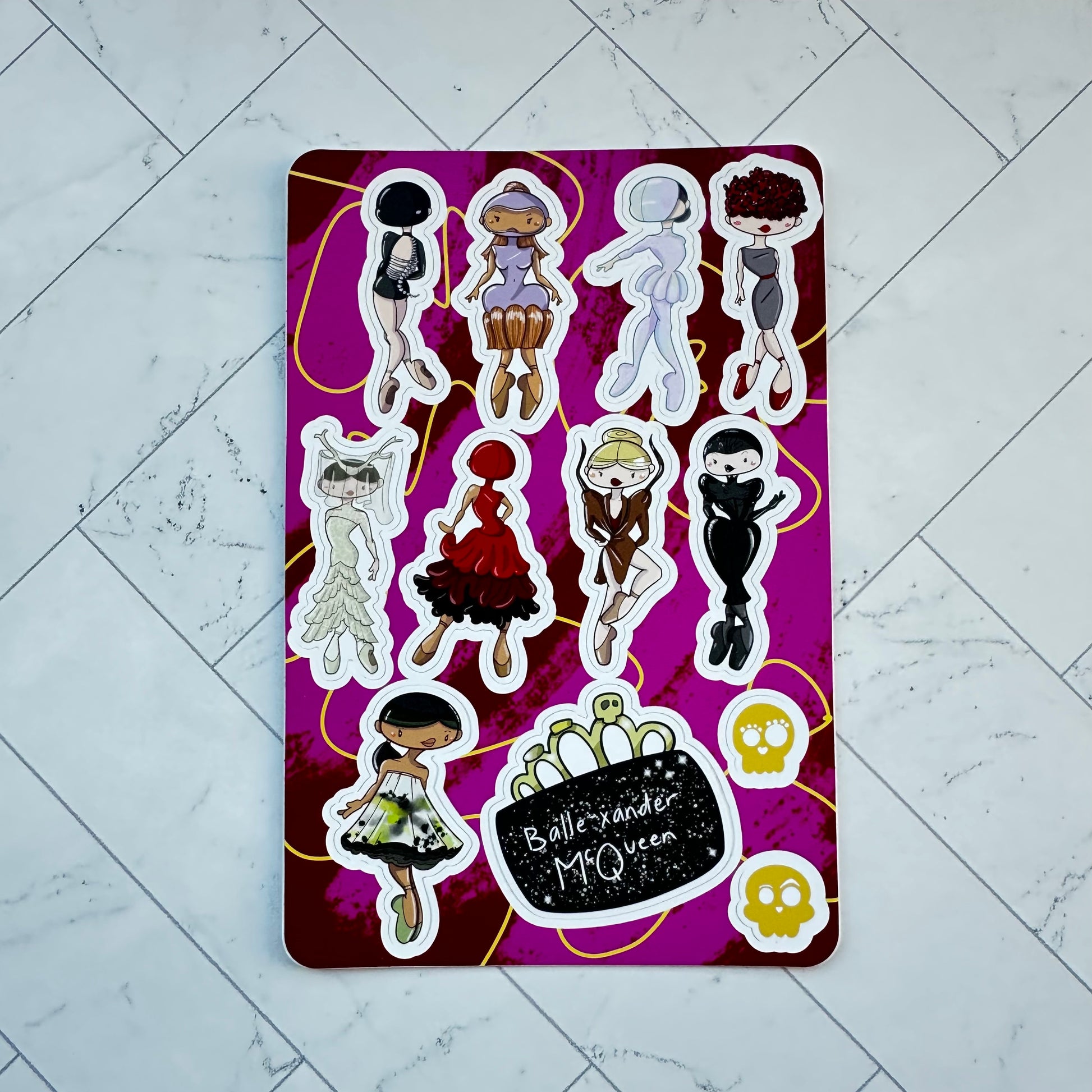 Ballet-xander McQueen Sticker Sheet