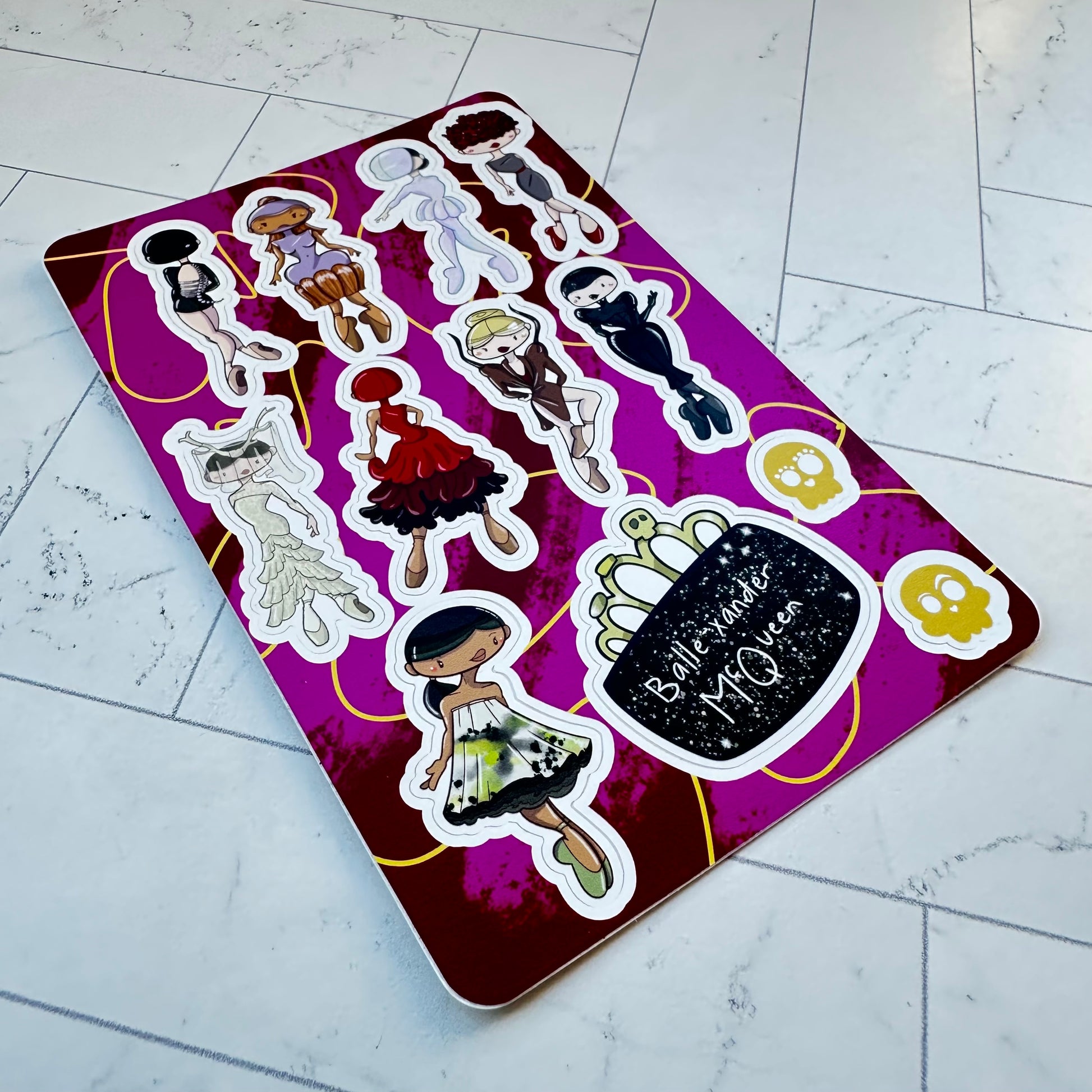 Ballet-xander McQueen Sticker Sheet