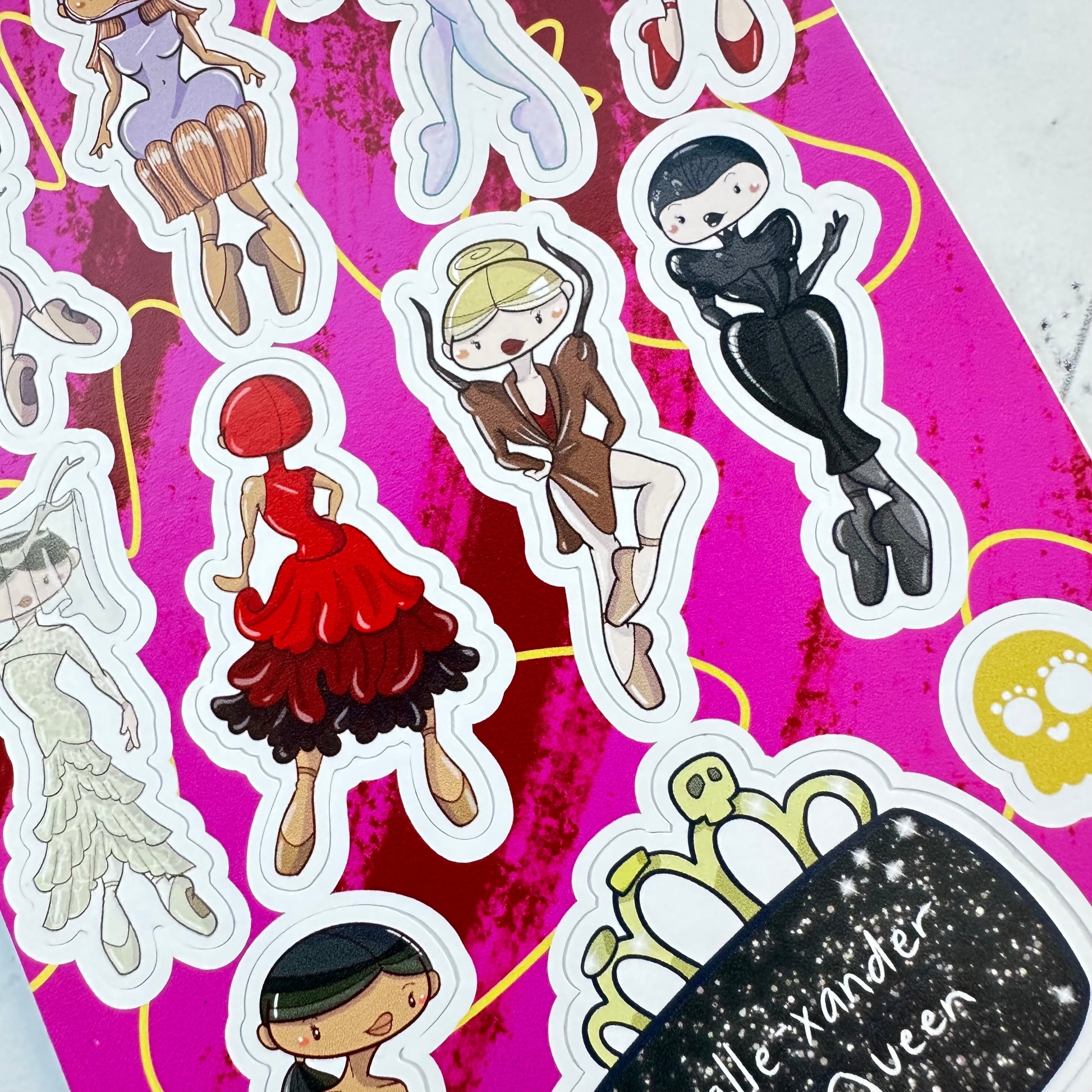 Ballet-xander McQueen Sticker Sheet