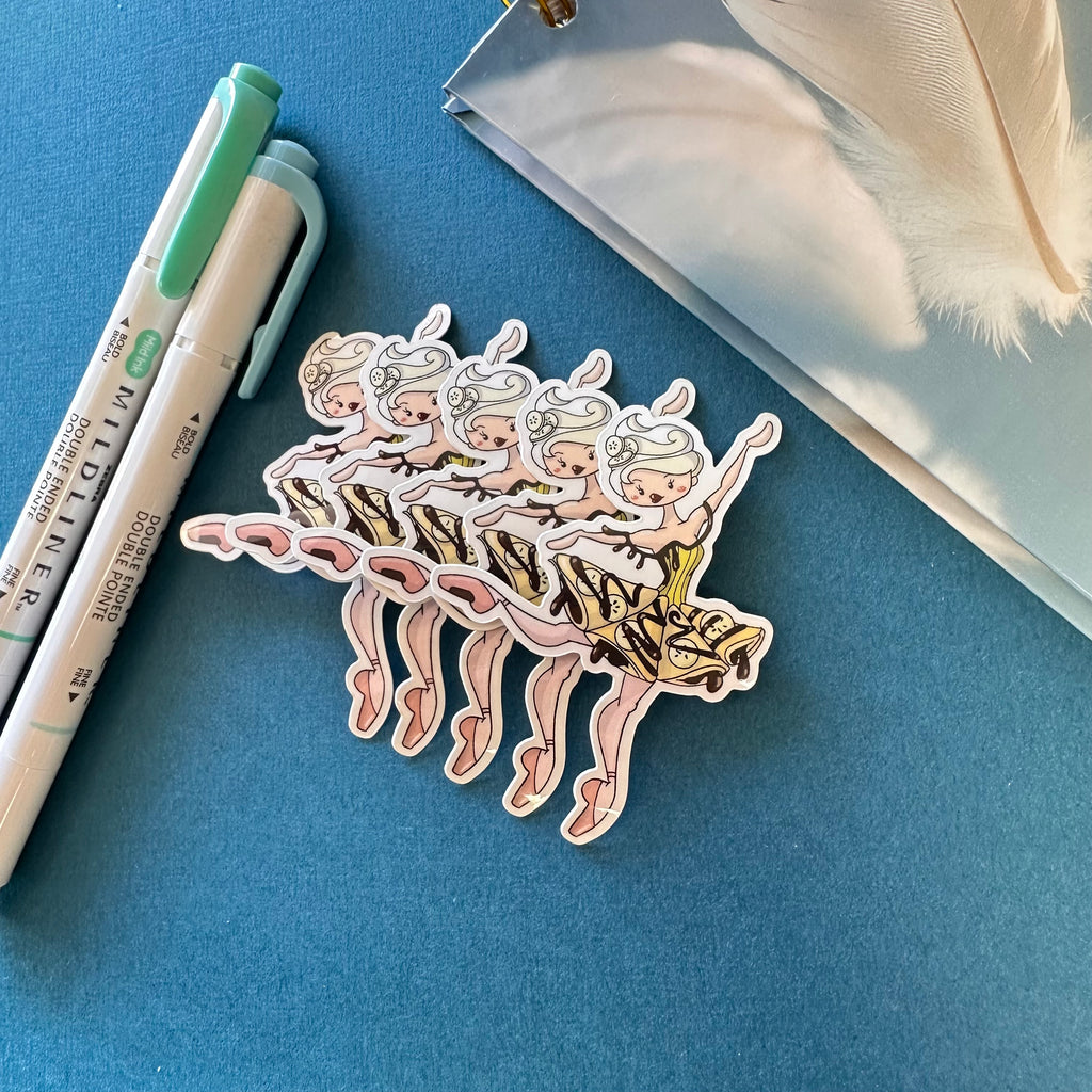 Ballerina Dessert Stickers