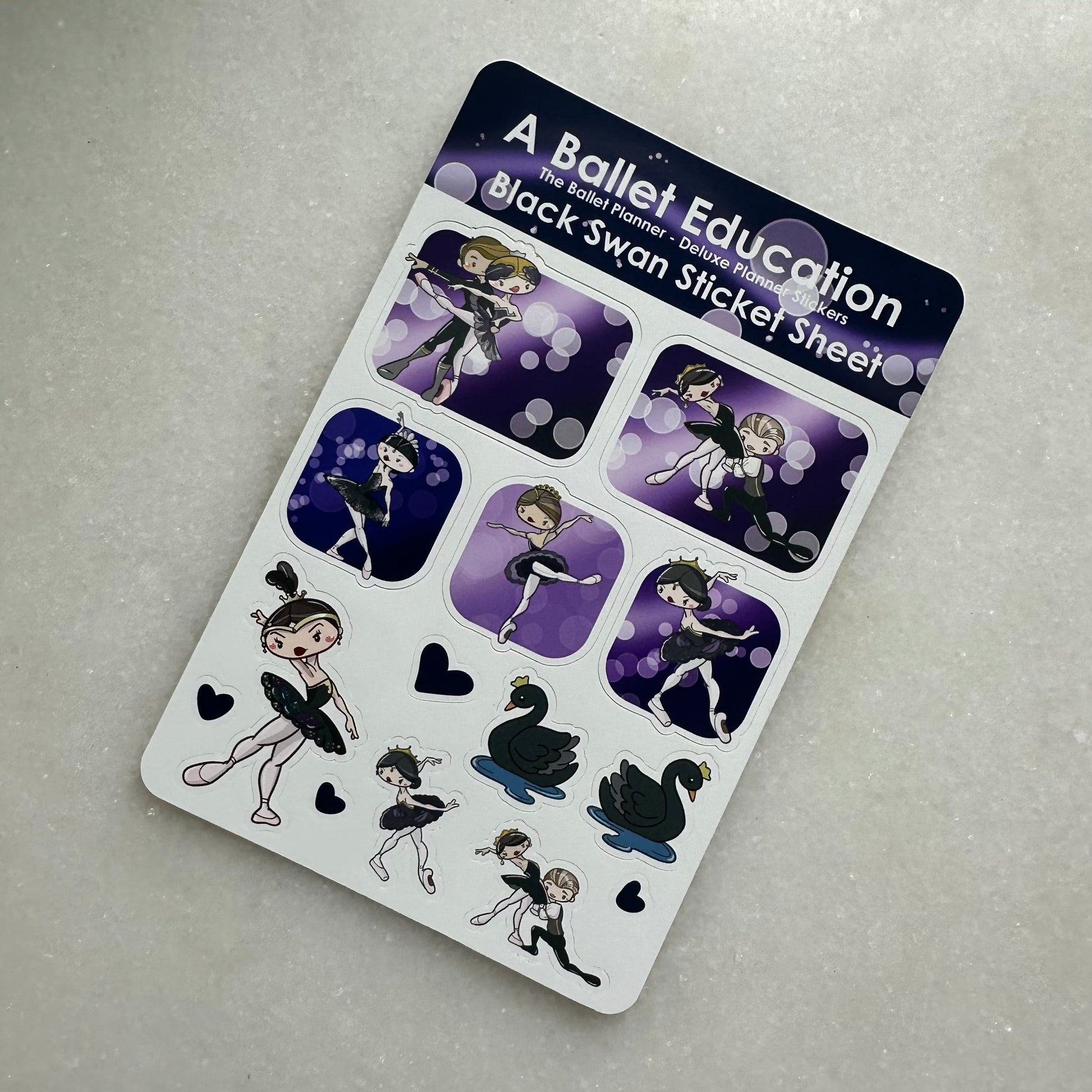 Black Swan Sticker Sheet