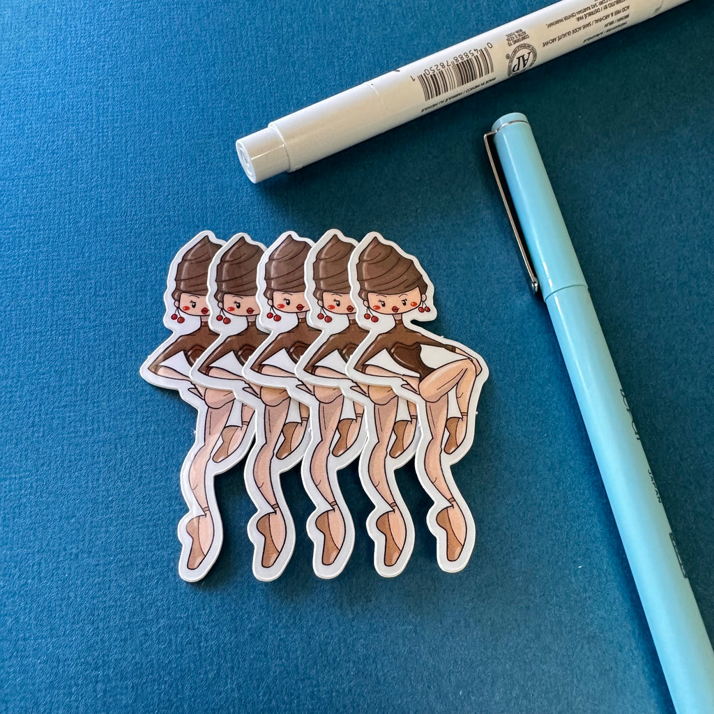 Ballerina Dessert Stickers