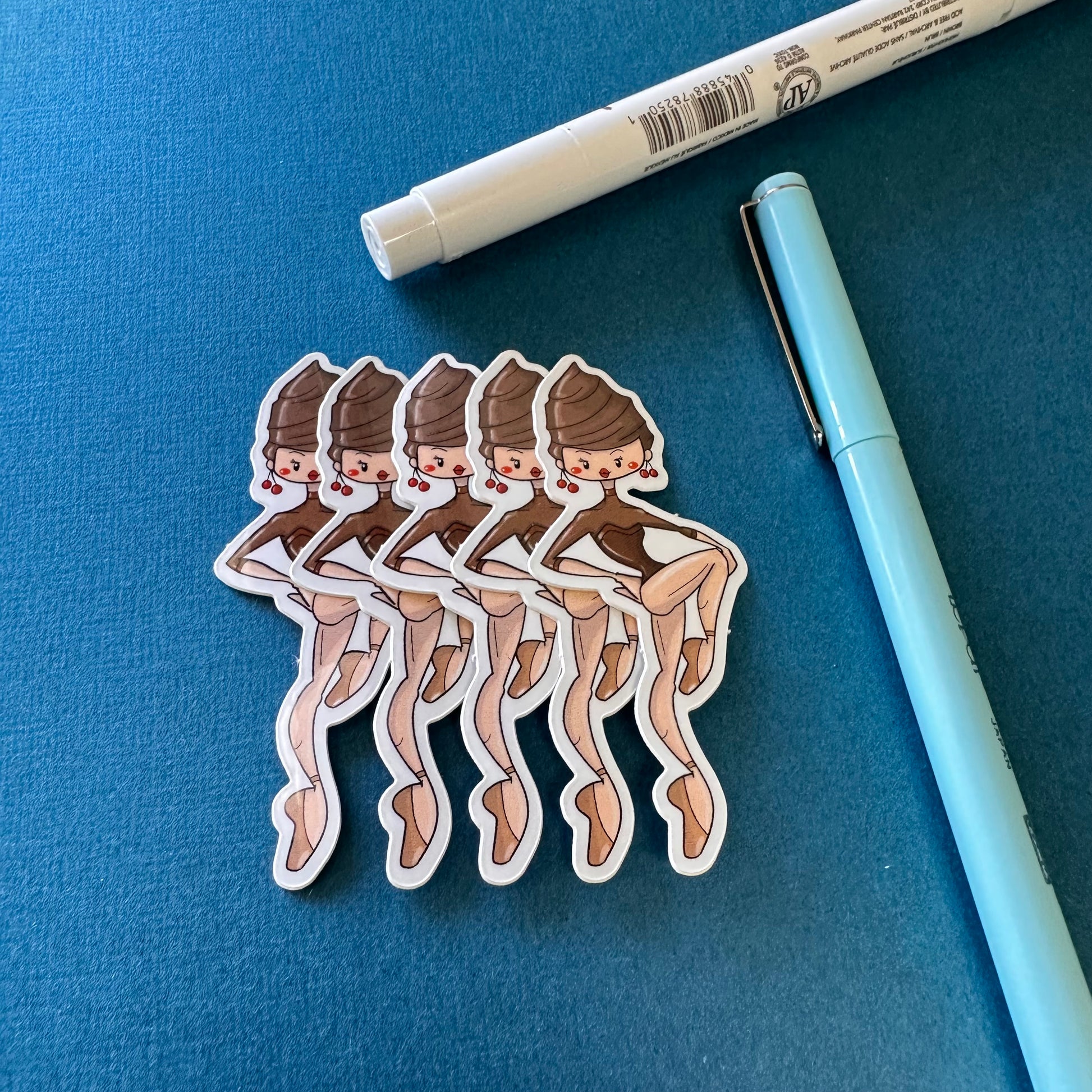 Ballerina Dessert Stickers