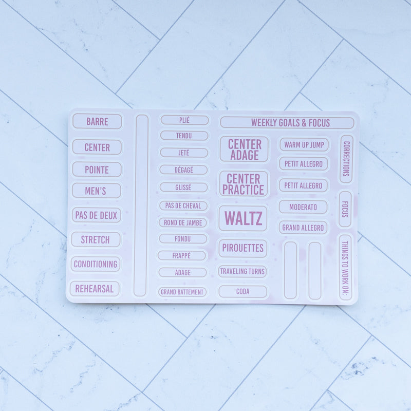 Ballet Class Sticker Sheet