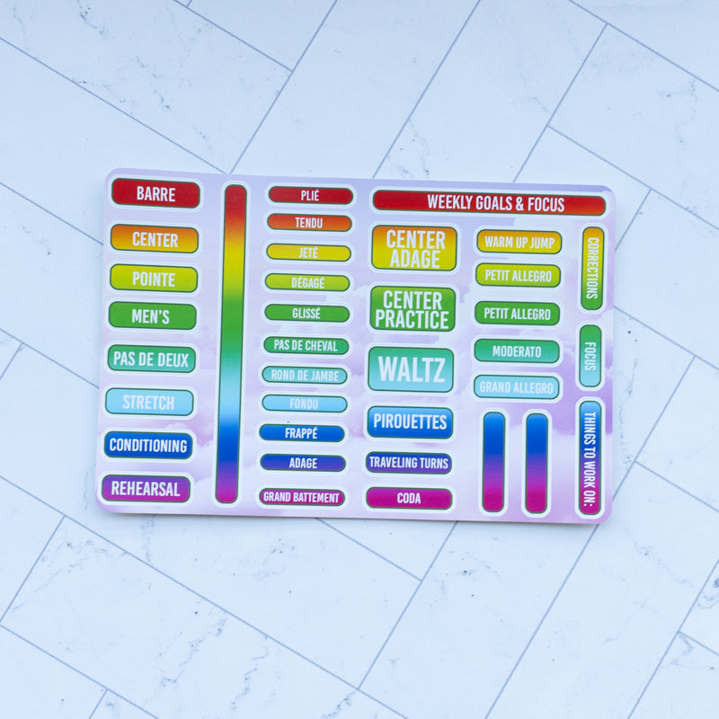 Ballet Class Sticker Sheet