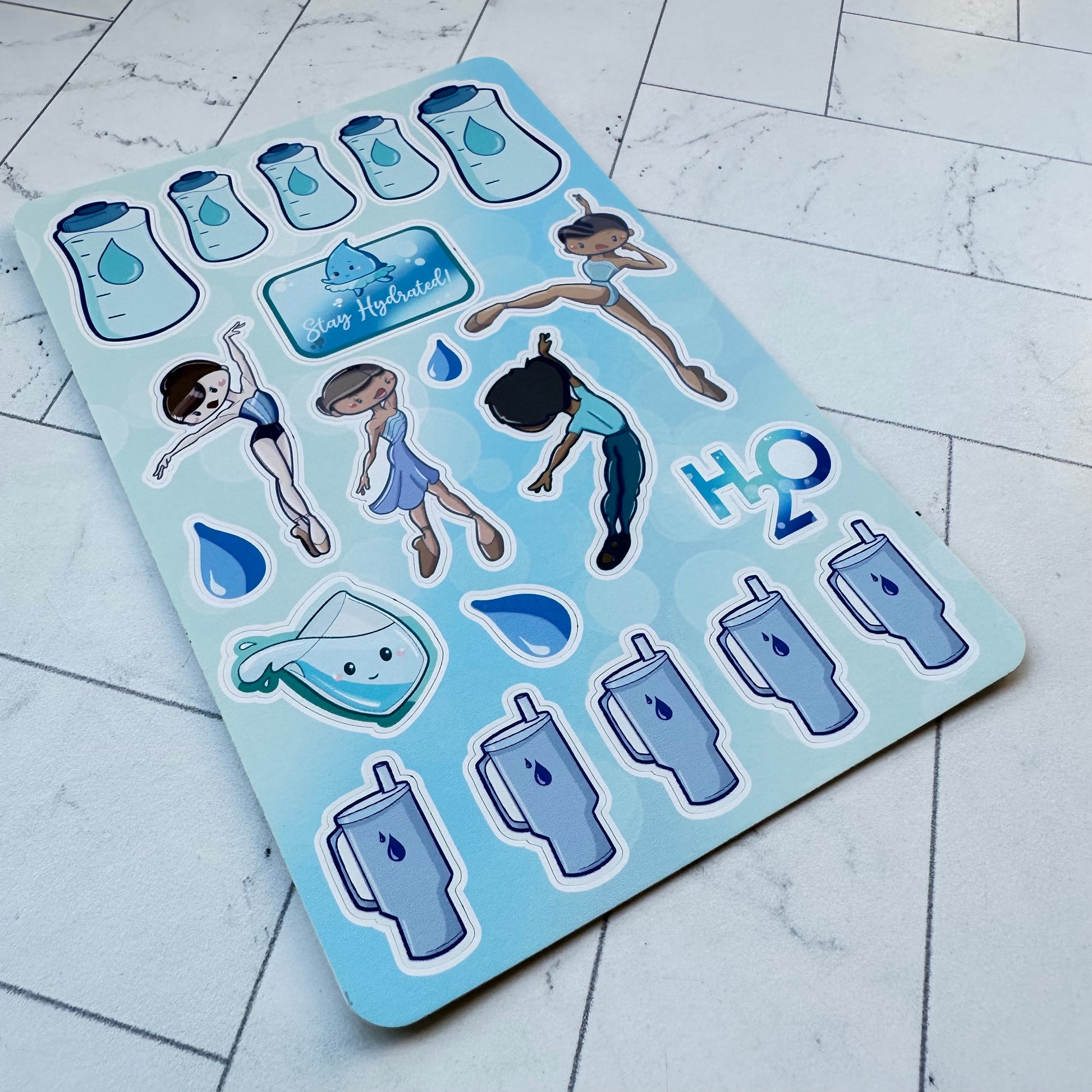 Stay Hydrated - Water Tracker Sticker Sheet
