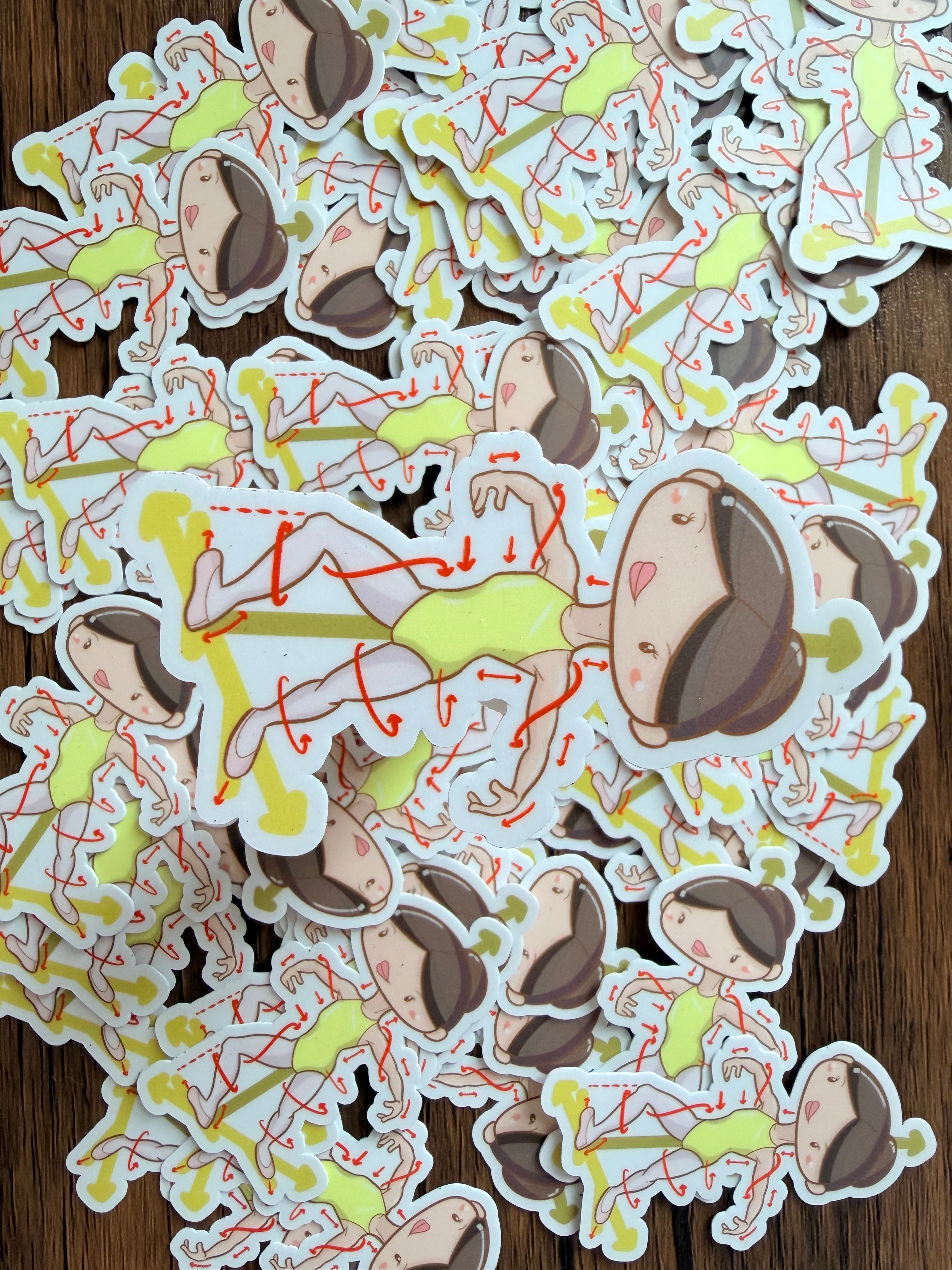 Fourth Position Technique Sticker (Inside Pirouette)