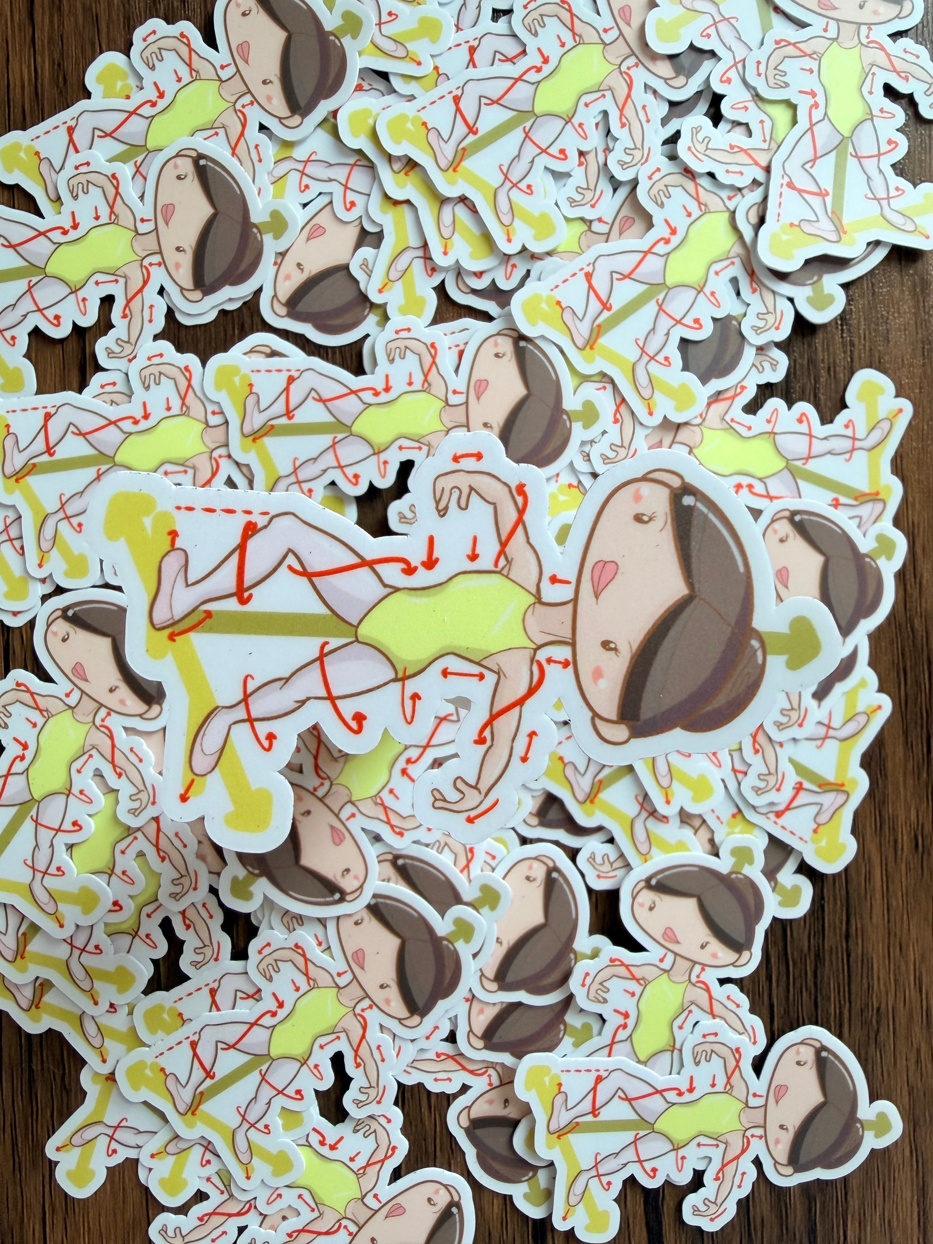 Fourth Position Technique Sticker (Inside Pirouette)