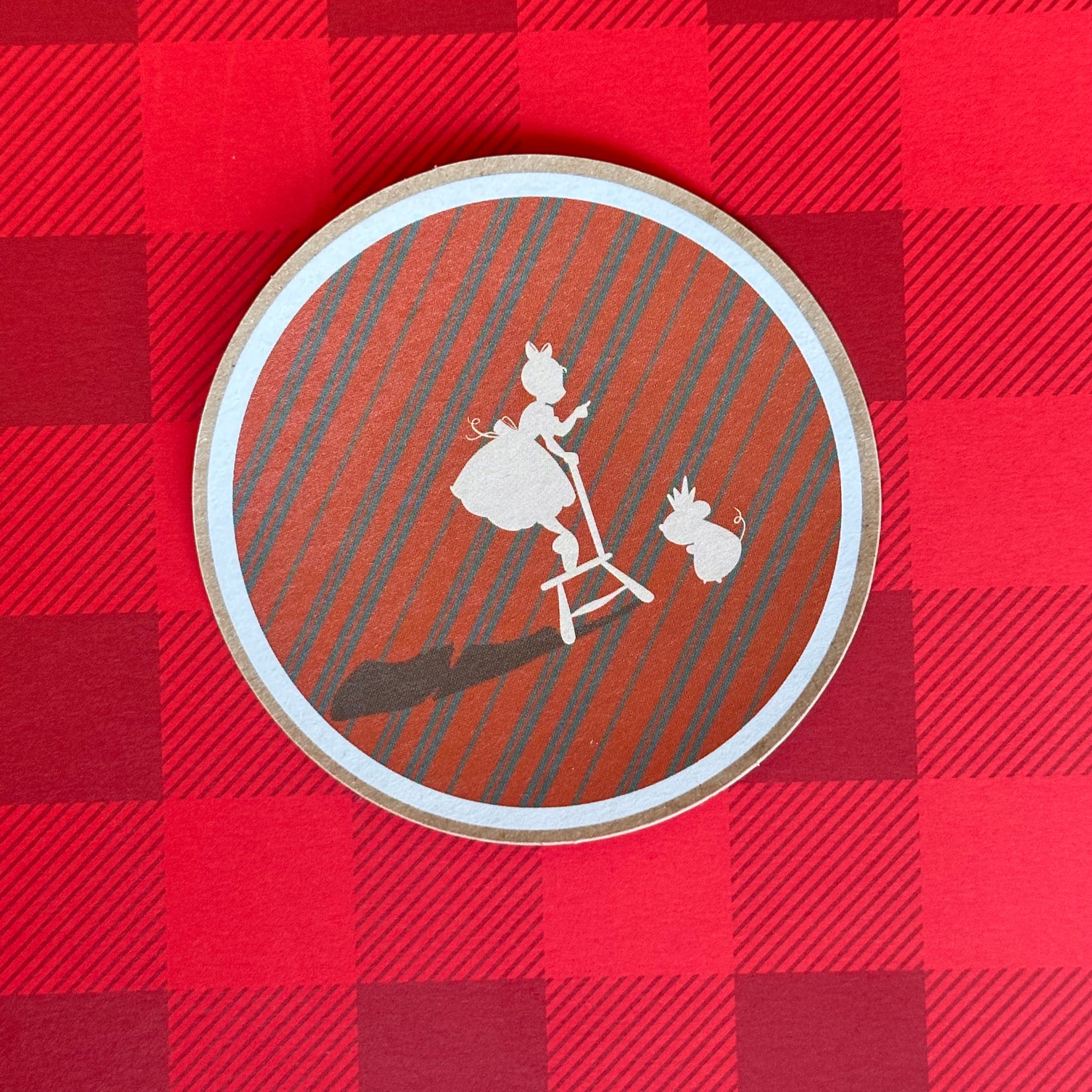 Kraft Paper Sticker - Clara and a Mouse
