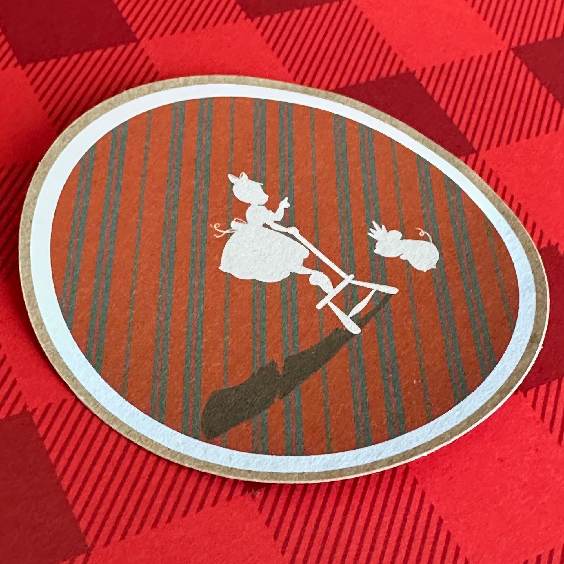 Kraft Paper Sticker - Clara and a Mouse