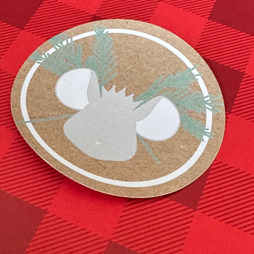 Kraft Paper Mouse King Sticker