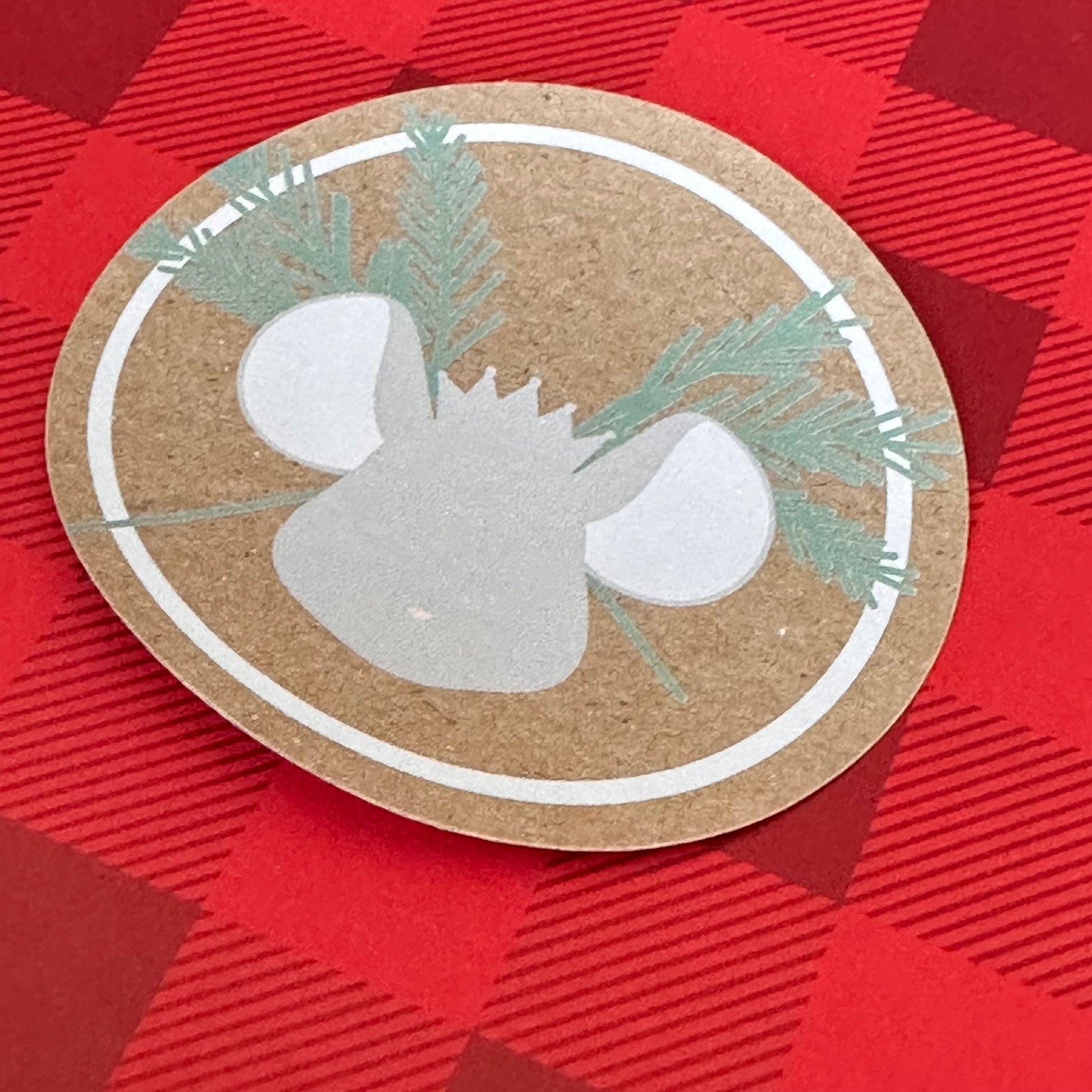 Kraft Paper Mouse King Sticker