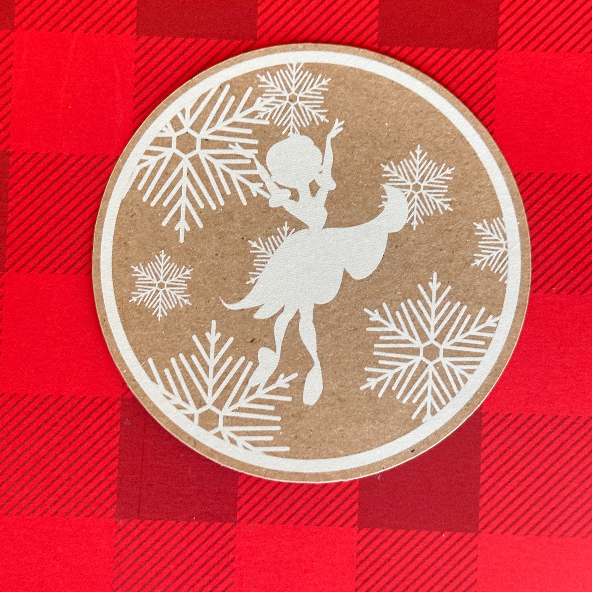 Kraft paper Snow Sticker