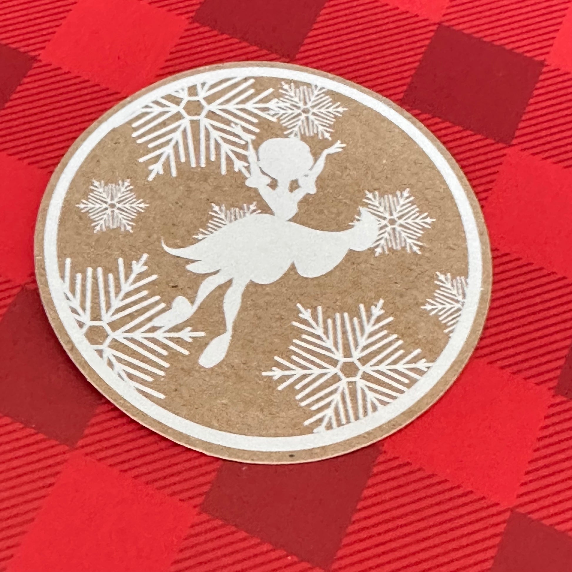 Kraft paper Snow Sticker