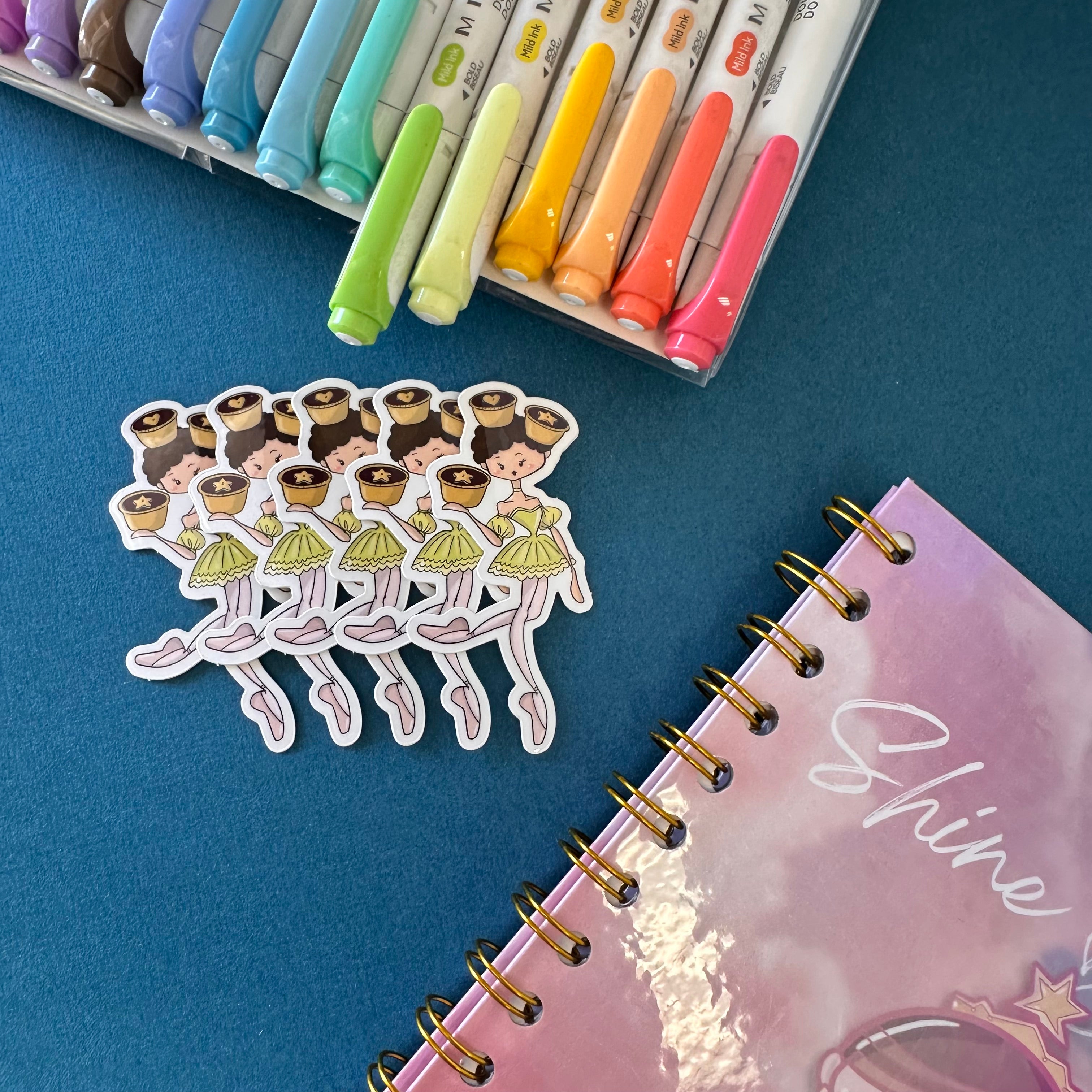 Ballerina Dessert Stickers