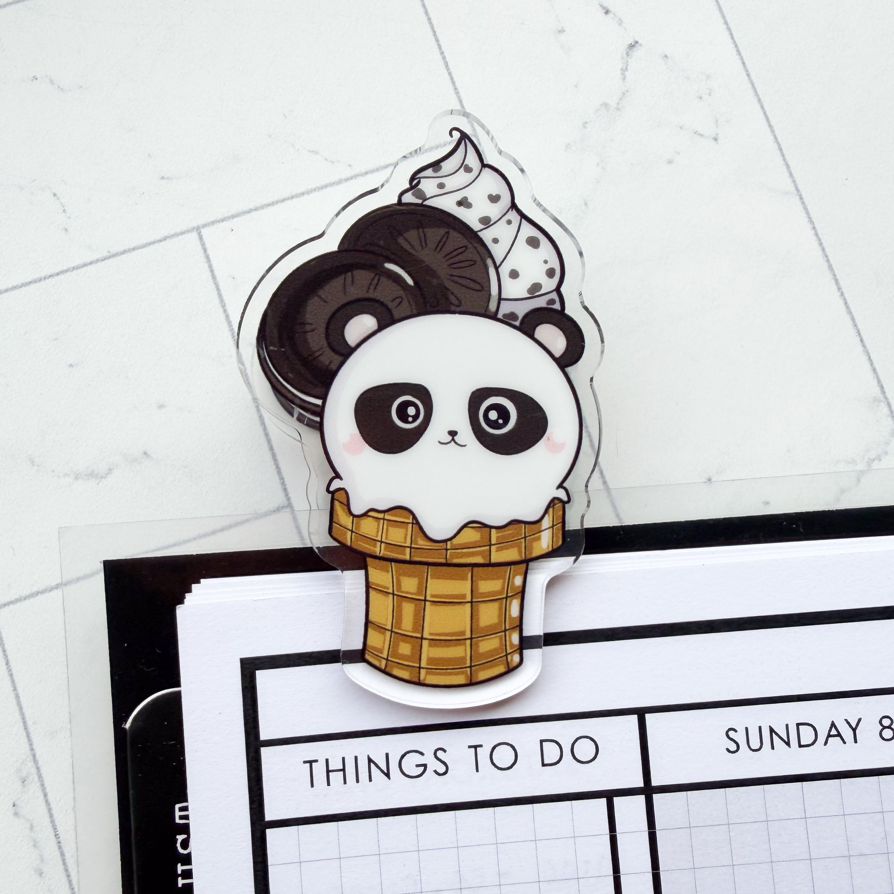 Panda Ice Cream Page Clip