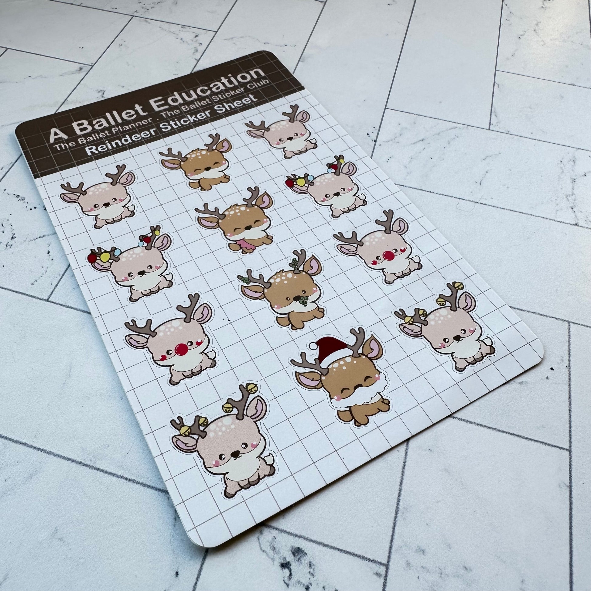Reindeer Sticker Sheet Cute