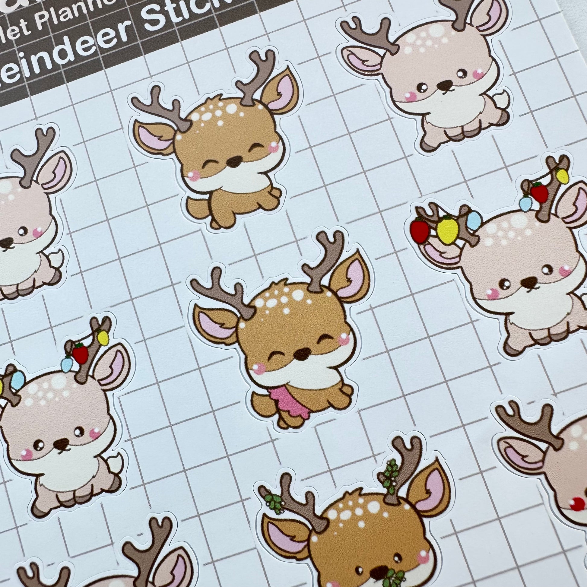 Reindeer Sticker Sheet Cute
