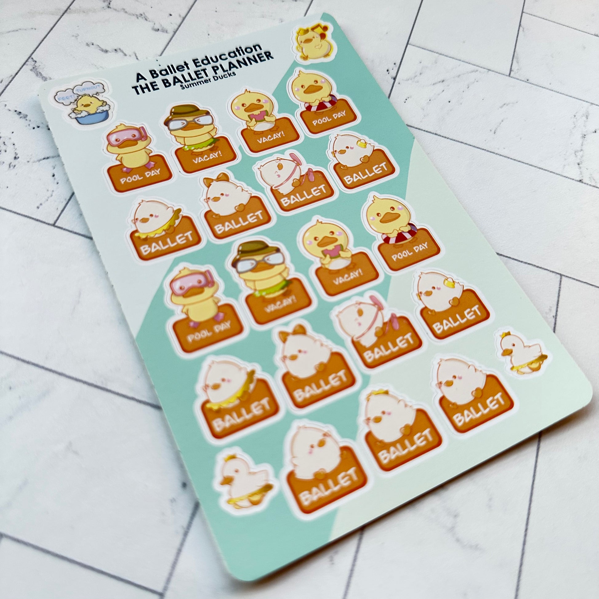 Ducks do Ballet Sticker Sheet