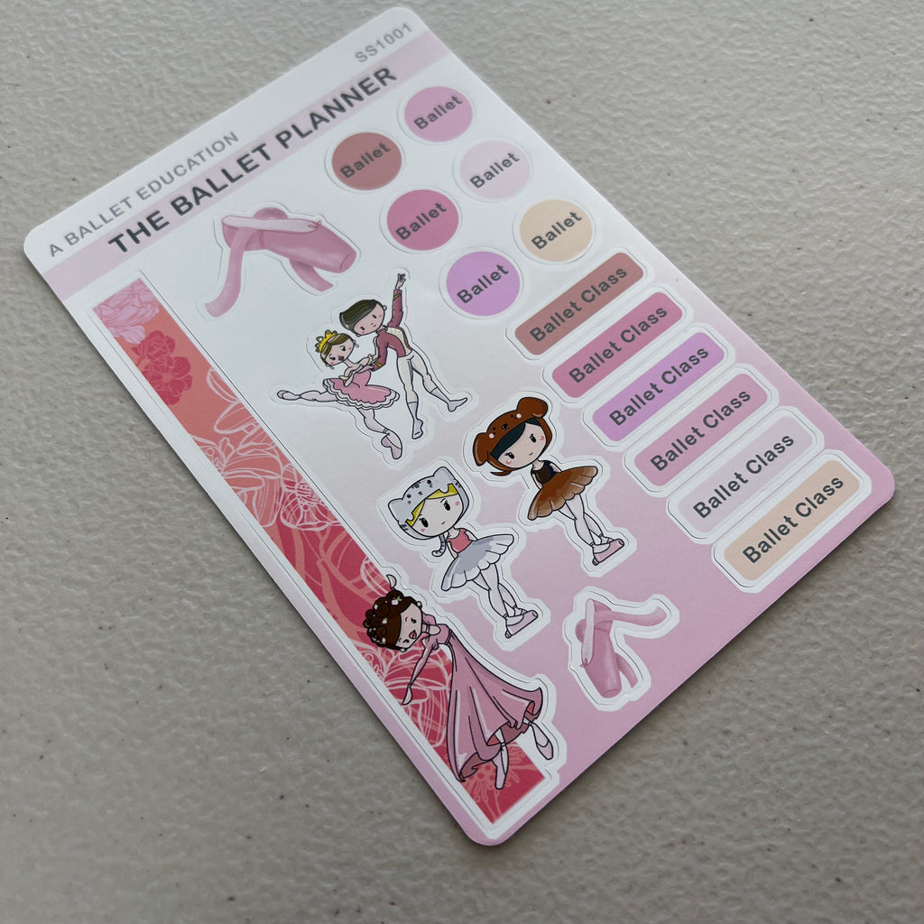 Ballet Class Planner Sticker Sheet