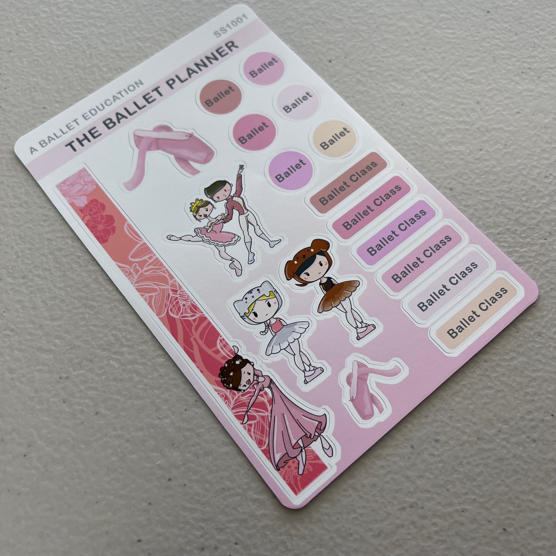 Ballet Class Planner Sticker Sheet