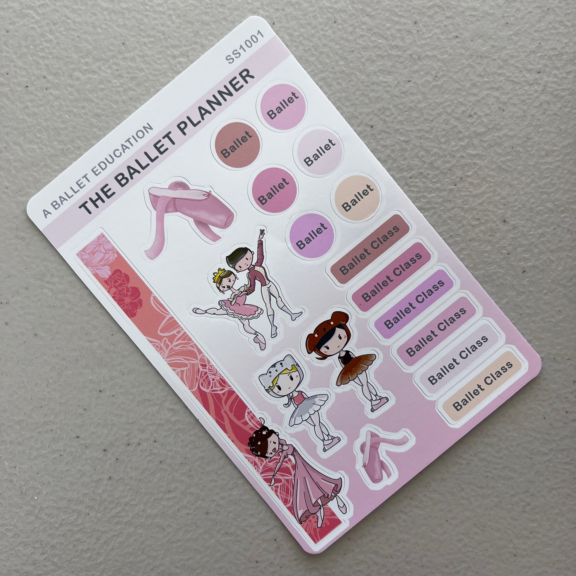 Ballet Class Planner Sticker Sheet