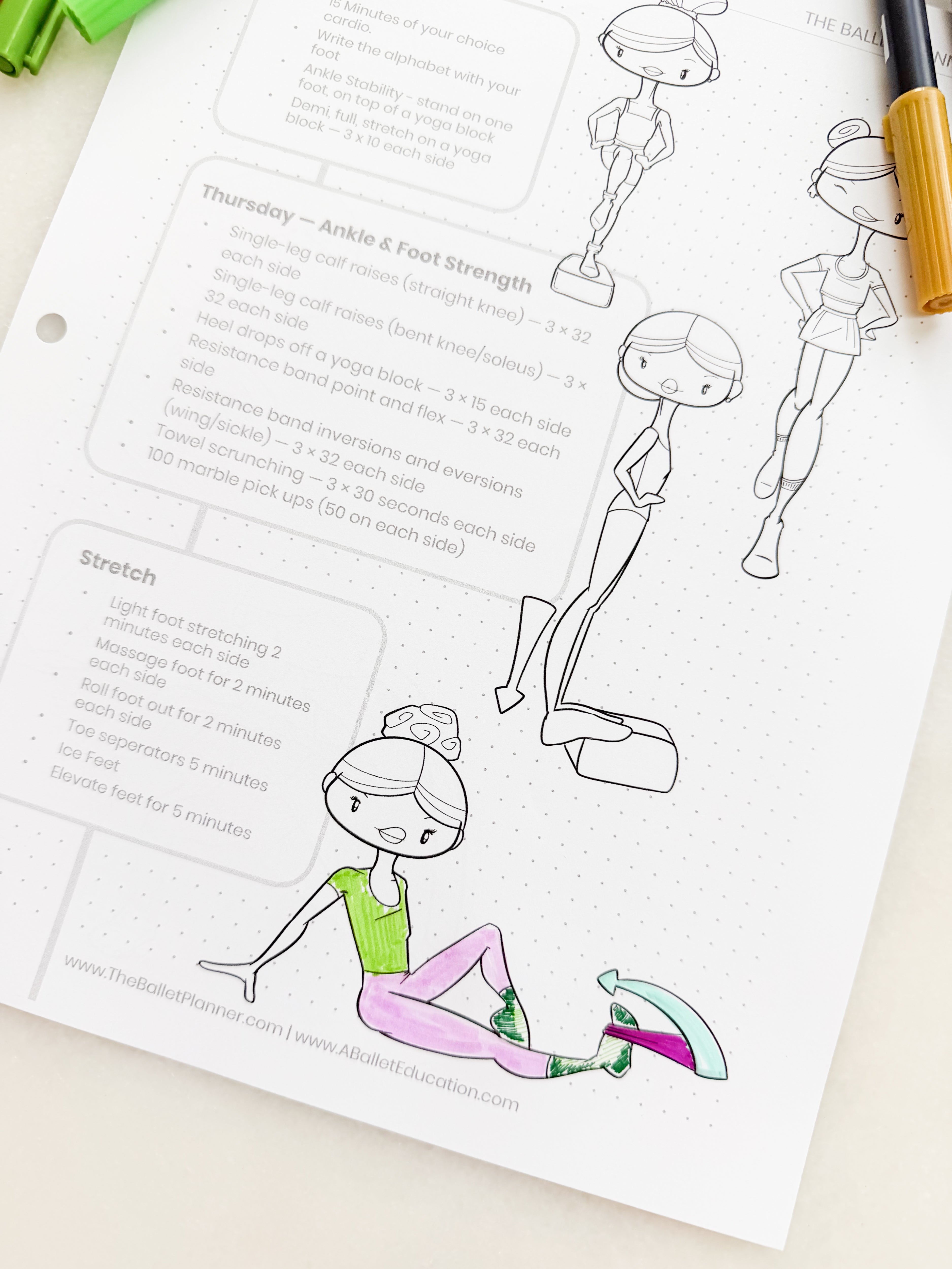 Dance Injury Prevention Workbook & Planner | Dancer's Wellness Journal | Strengthening Program | Injury Tracker | Print at Home PDF | Ballet, Dance & Gymnastics