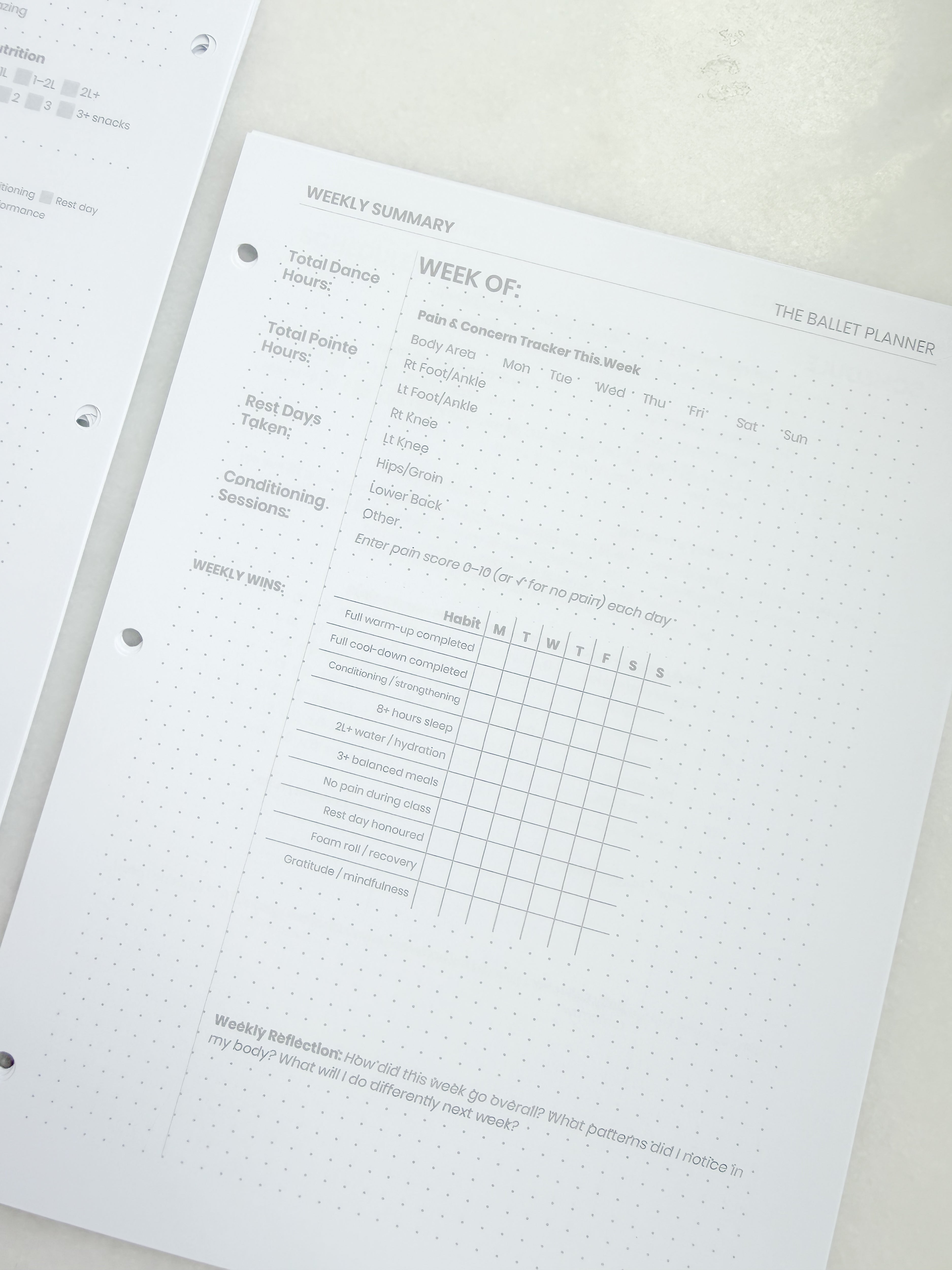 Dance Injury Prevention Workbook & Planner | Dancer's Wellness Journal | Strengthening Program | Injury Tracker | Print at Home PDF | Ballet, Dance & Gymnastics