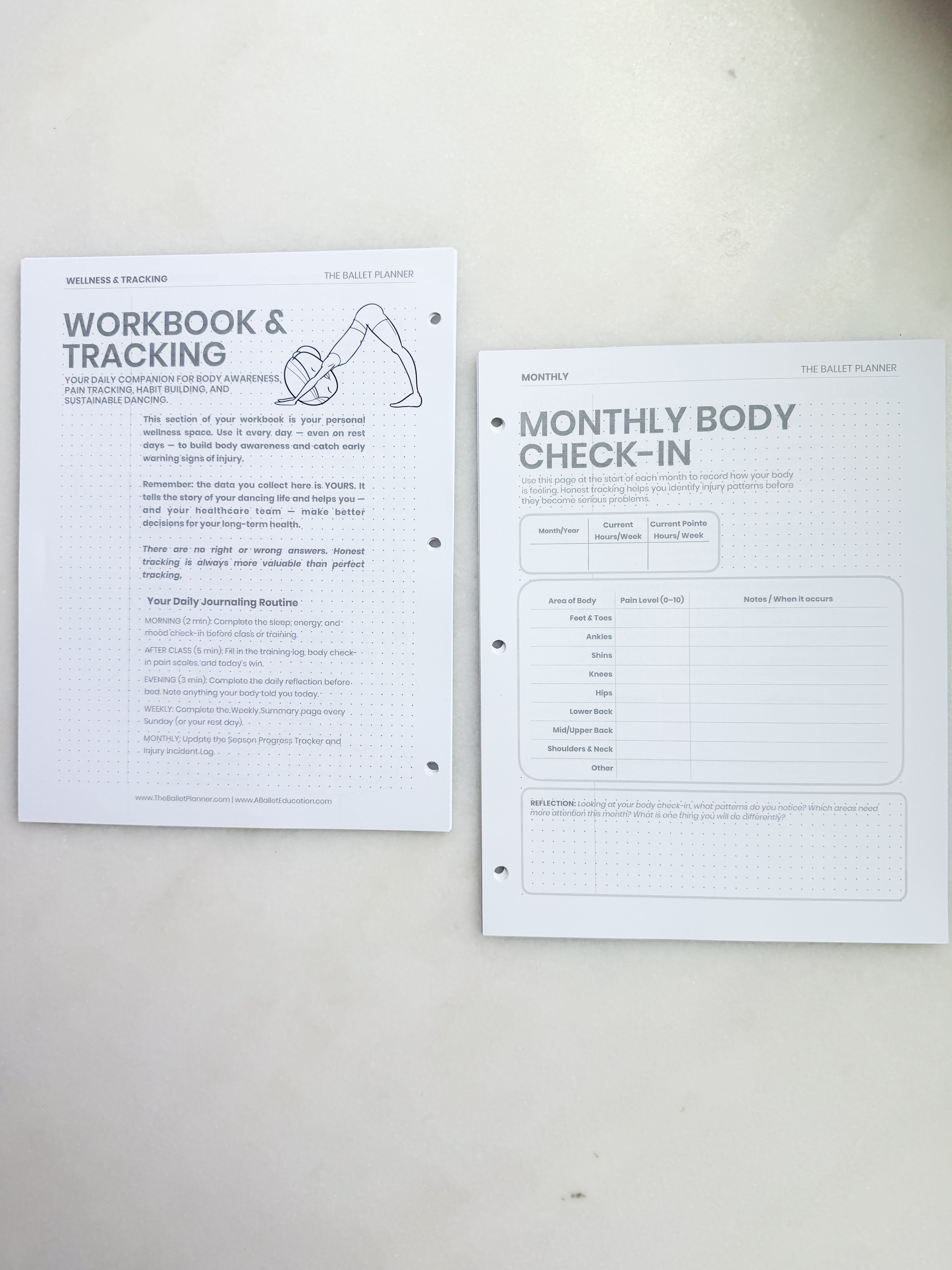 Dance Injury Prevention Workbook & Planner | Dancer's Wellness Journal | Strengthening Program | Injury Tracker | Print at Home PDF | Ballet, Dance & Gymnastics
