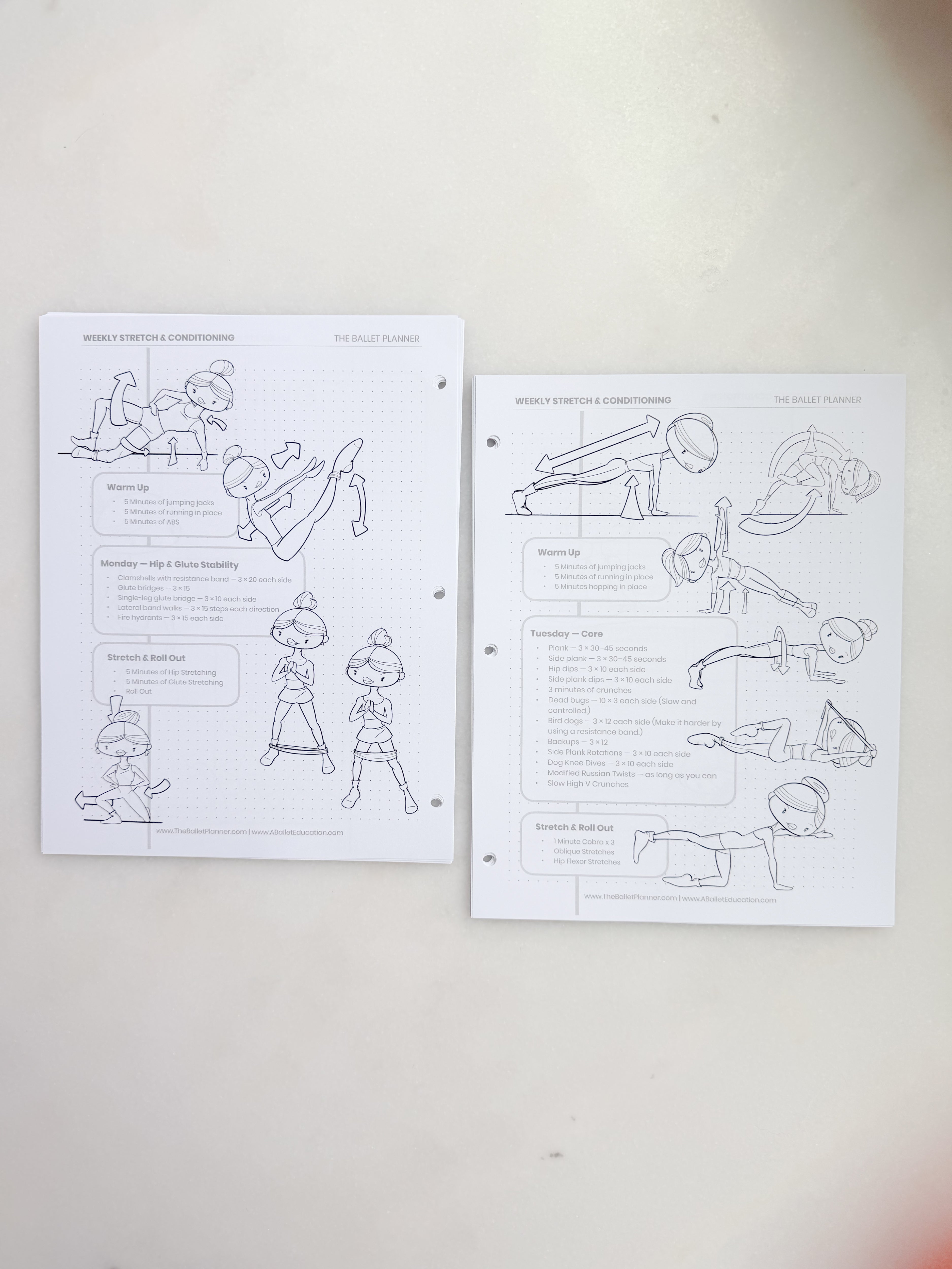 Dance Injury Prevention Workbook & Planner | Dancer's Wellness Journal | Strengthening Program | Injury Tracker | Print at Home PDF | Ballet, Dance & Gymnastics