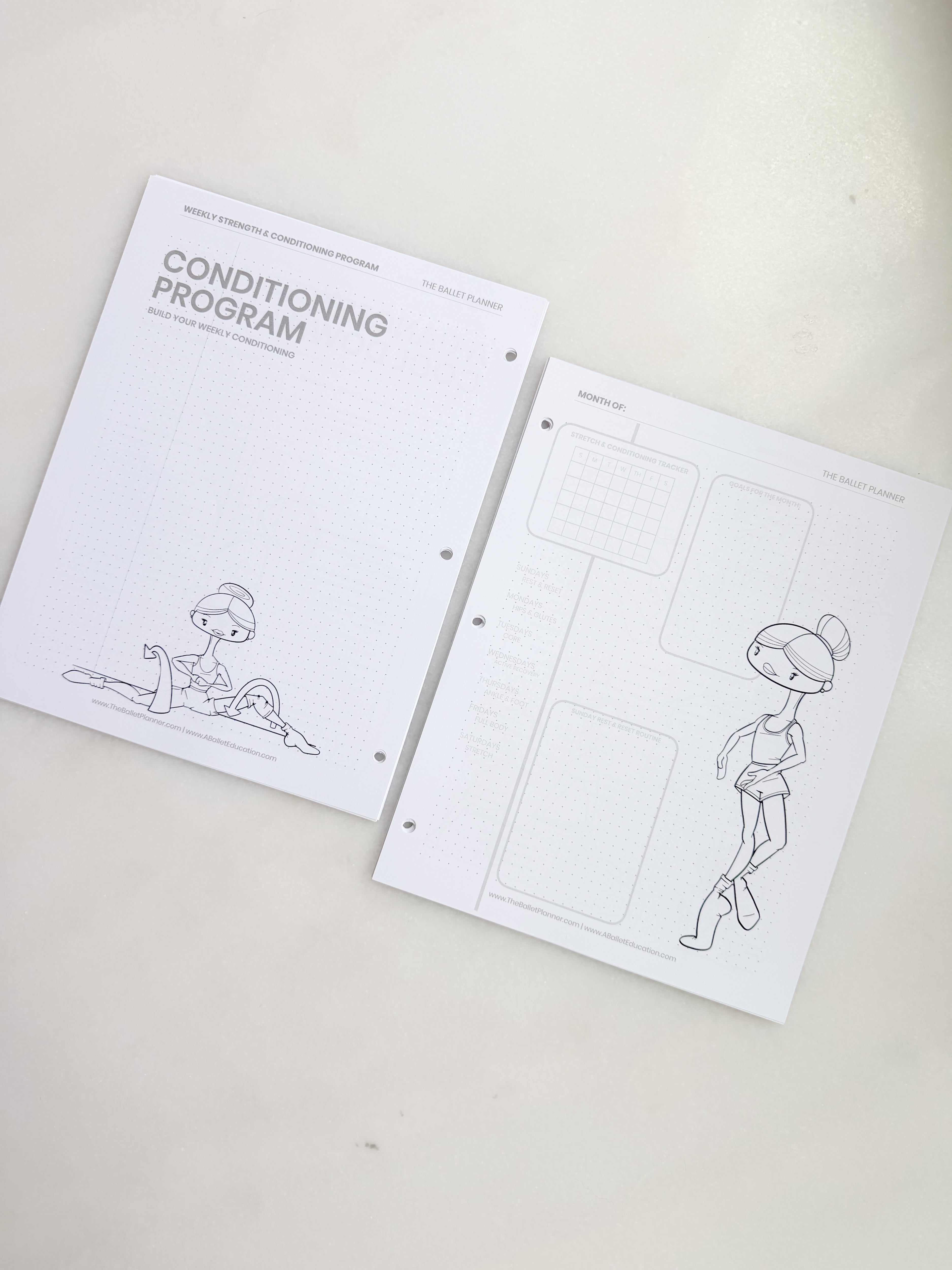 Dance Injury Prevention Workbook & Planner | Dancer's Wellness Journal | Strengthening Program | Injury Tracker | Print at Home PDF | Ballet, Dance & Gymnastics